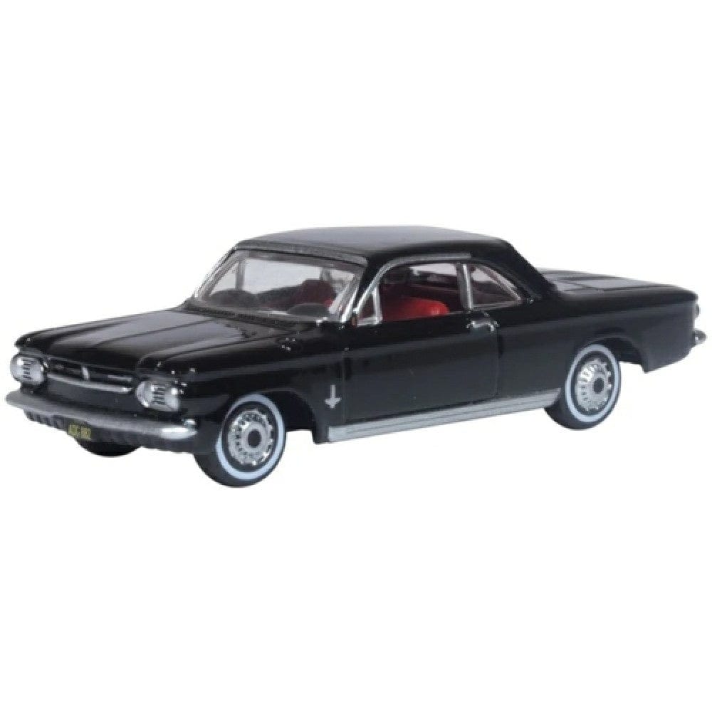 Oxford 1/87 Chevrolet Corvair Coupe 1963 Tuxedo Black (HO Scale) - Hobbytech Toys