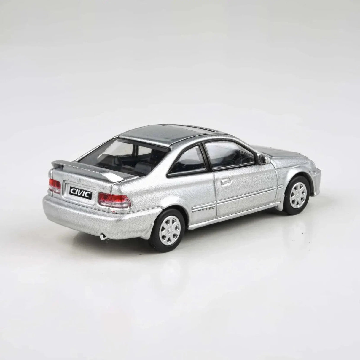 Para64 1/64 1999 Honda Civic EM1 Vogue Silver Metallic w/wing Diecast Model Car