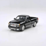 Para64 1/64 2006 Chevrolet Silverado Single Cab Onyx Black Diecast Model Car