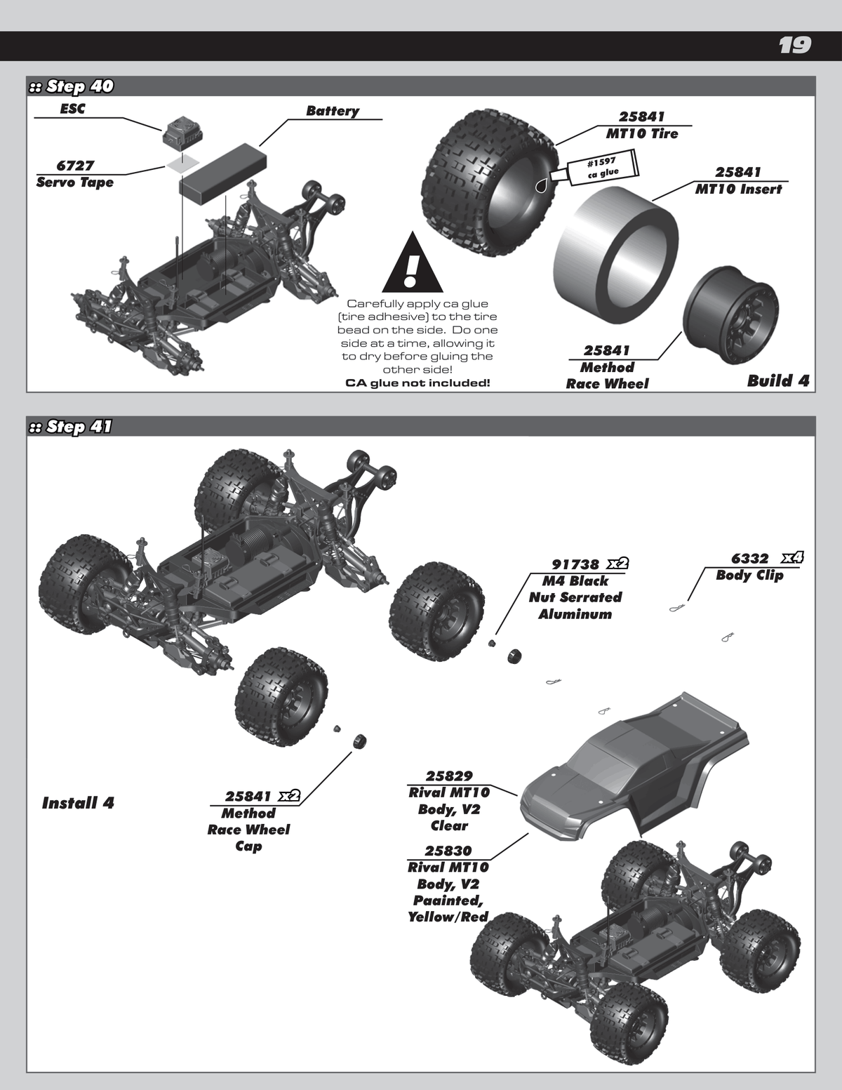 Associated MT10 Wheels & Body
