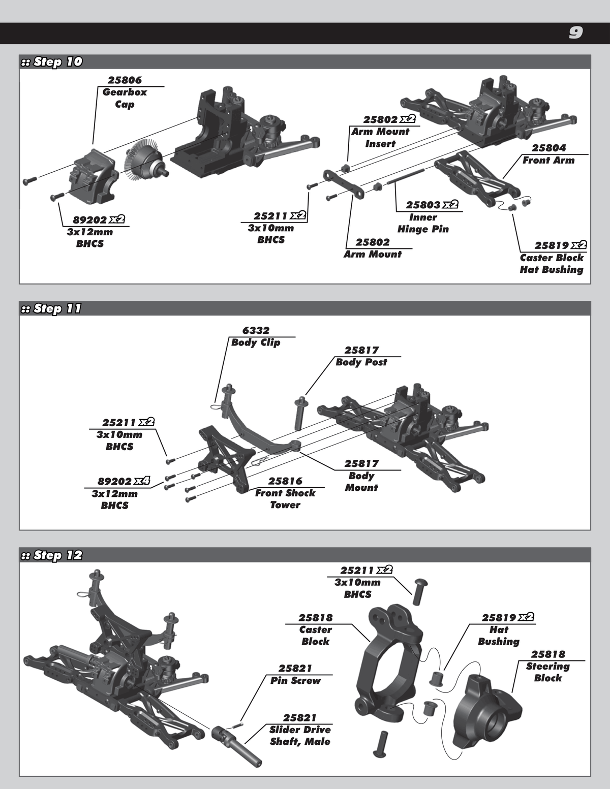 Associated MT10 Front Assembly
