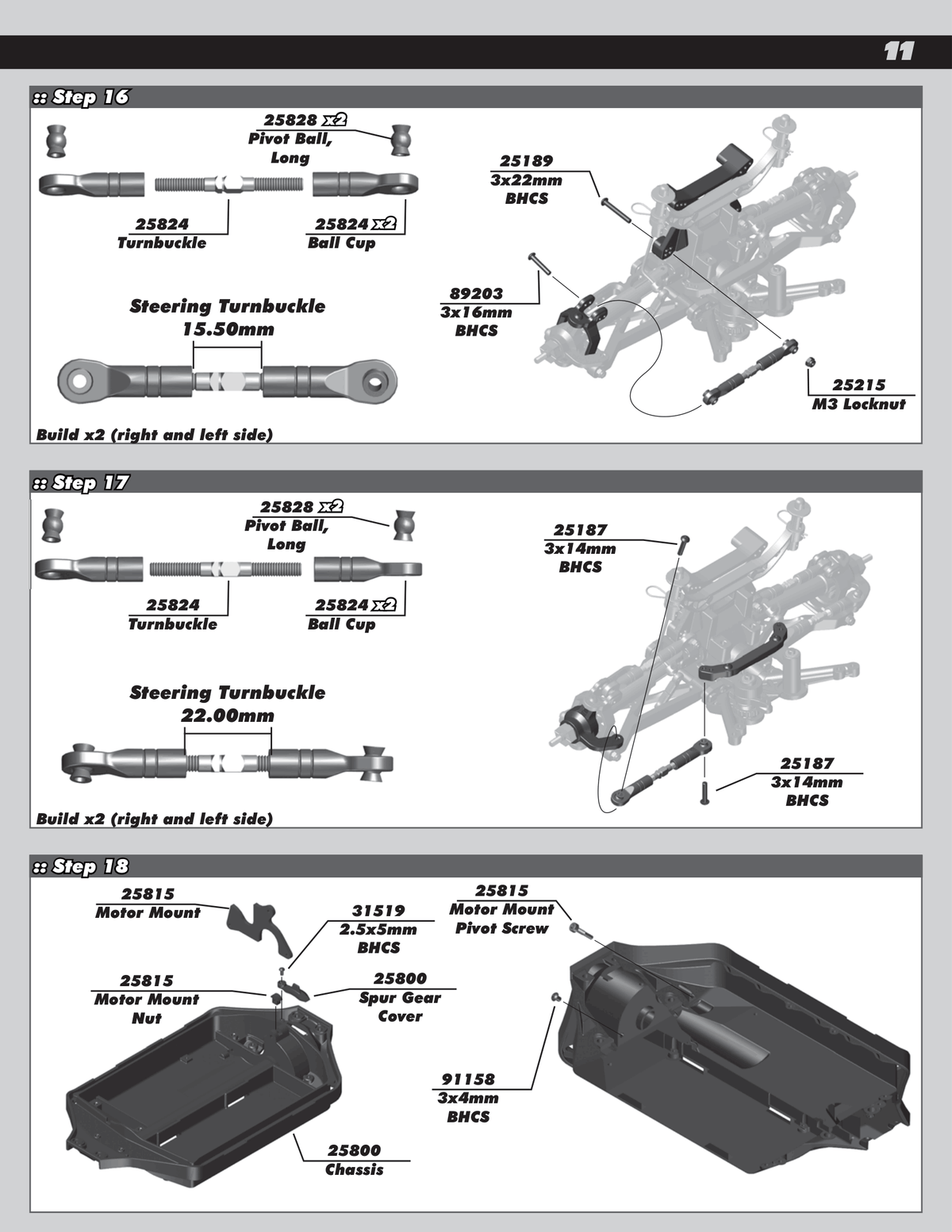 Associated MT10 Turnbuckles & Chassis