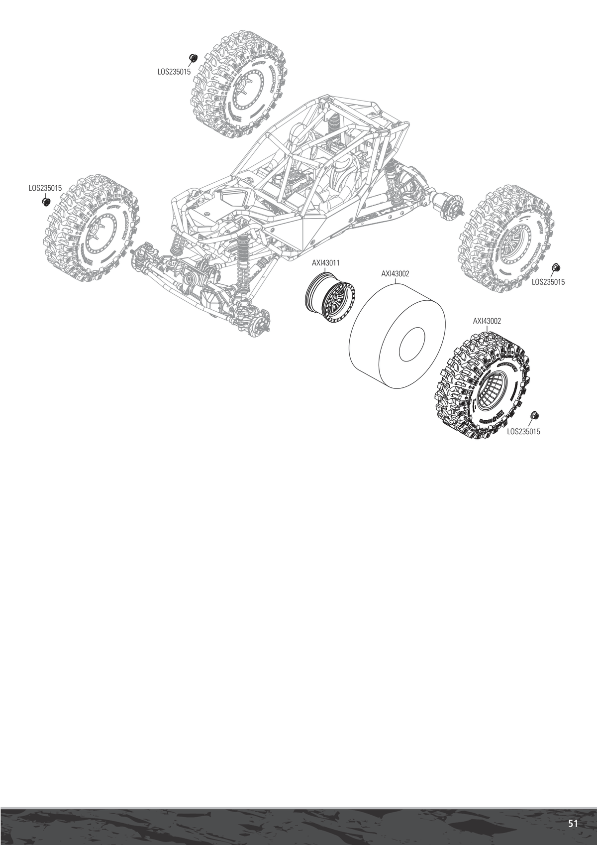 Axial RBX10 Ryft Wheel Assembly