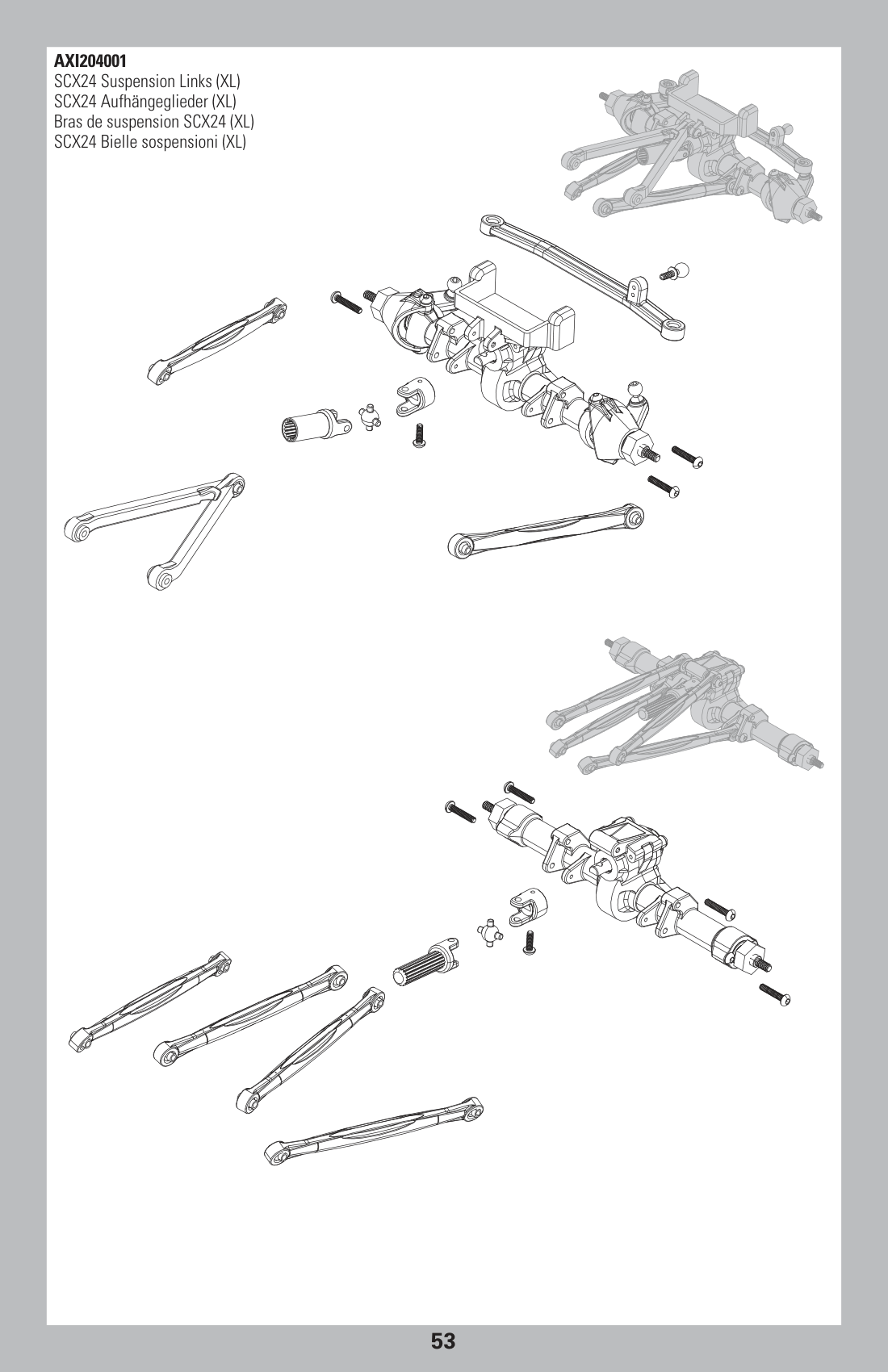Axial SCX24 Suspension Links Assembly