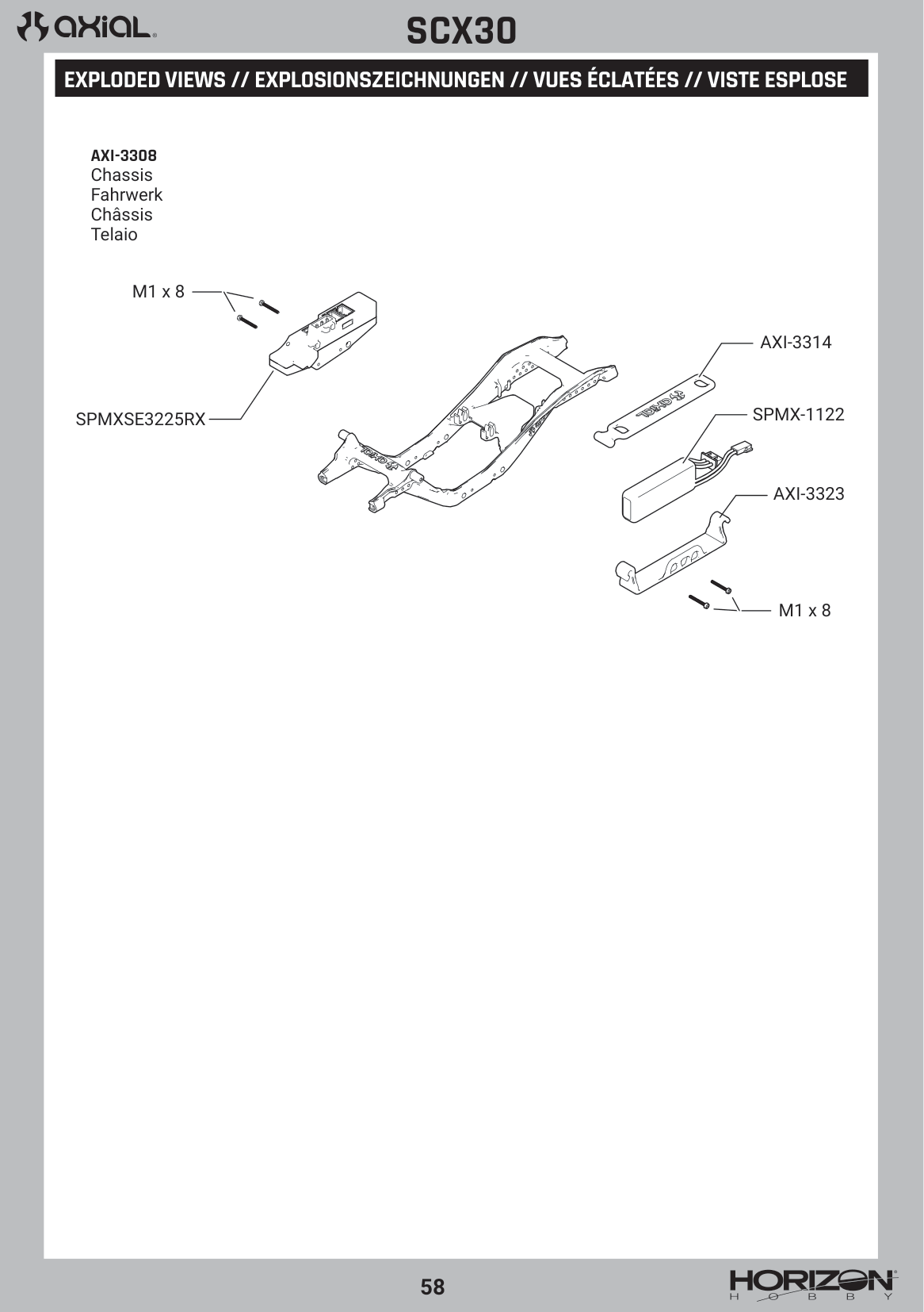 Axial SCX30 Chassis Assembly