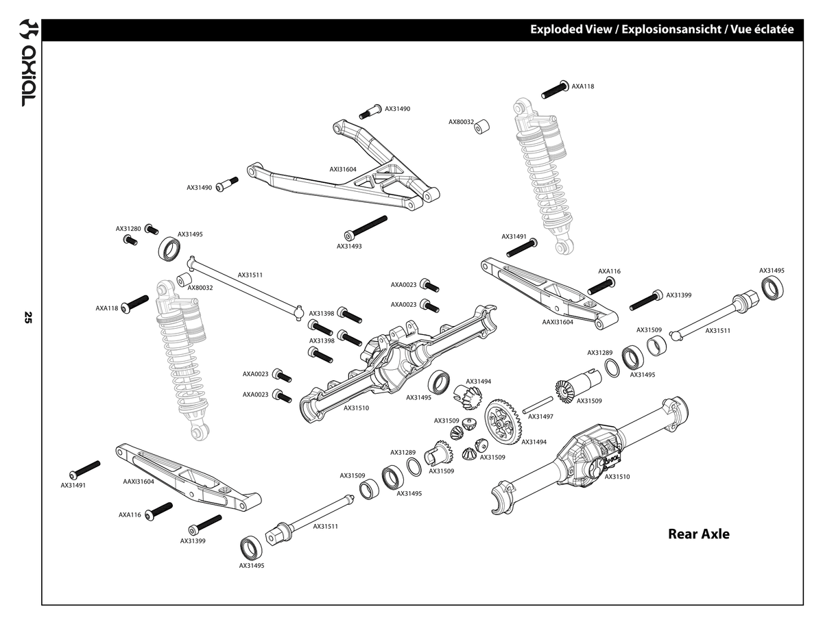 Axial Yeti Jr Rear Assembly