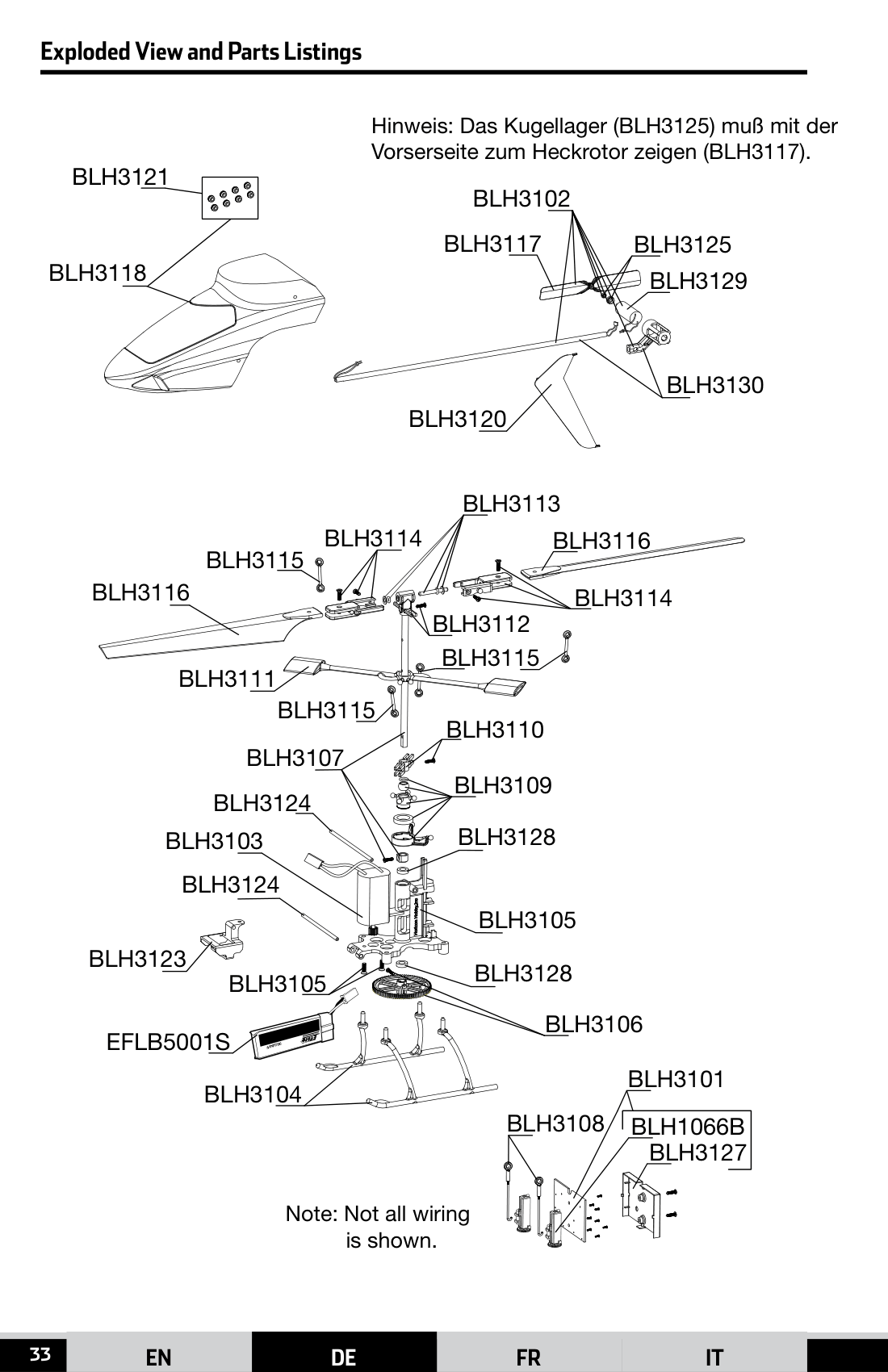 Blade 120 SR Complete Parts Listing