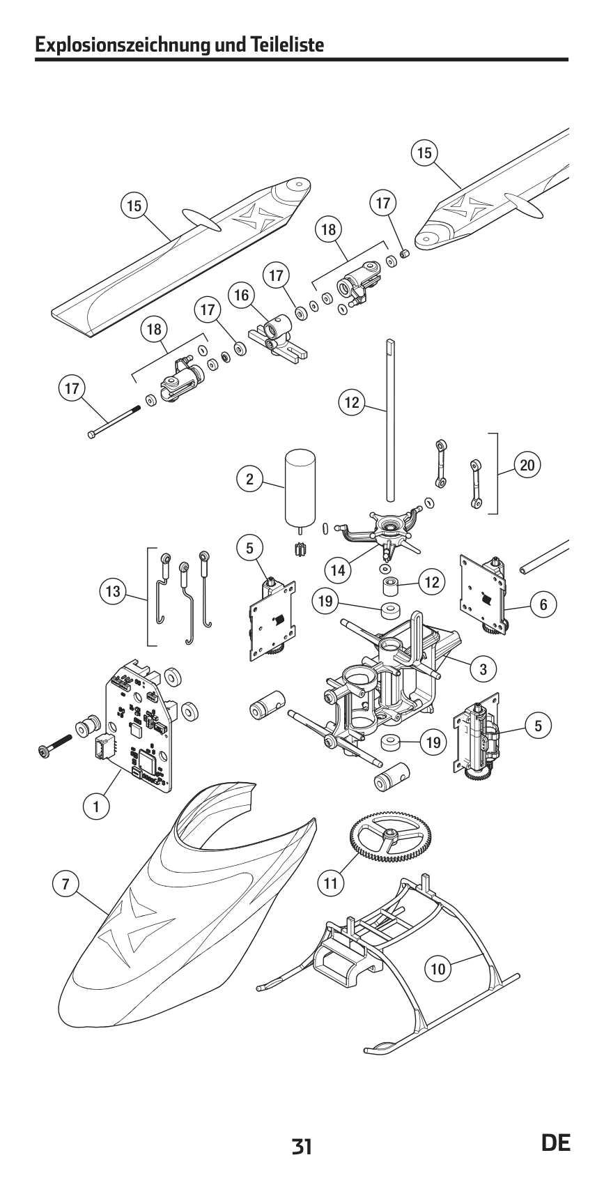 Blade Nano S3 Complete Parts Listing 1