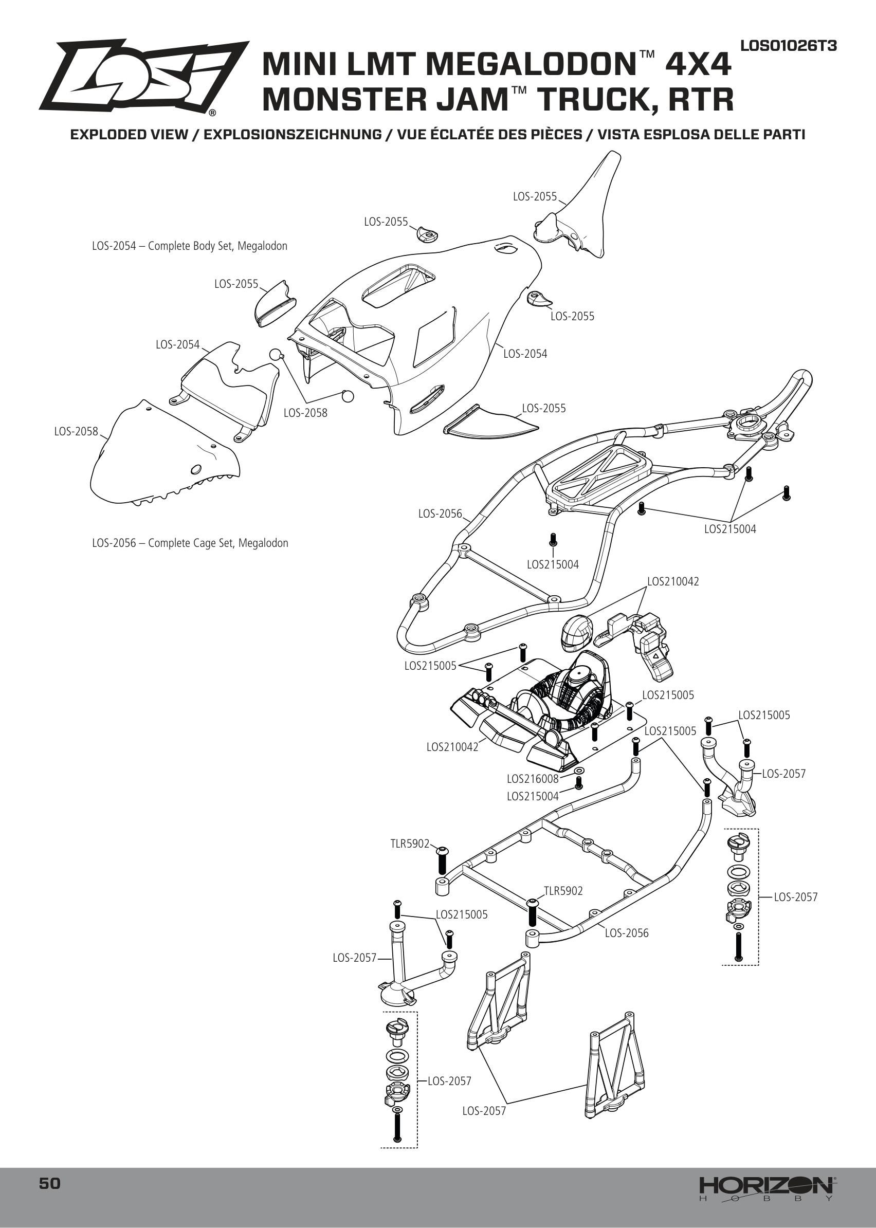 Losi Mini LMT Megalodon Body