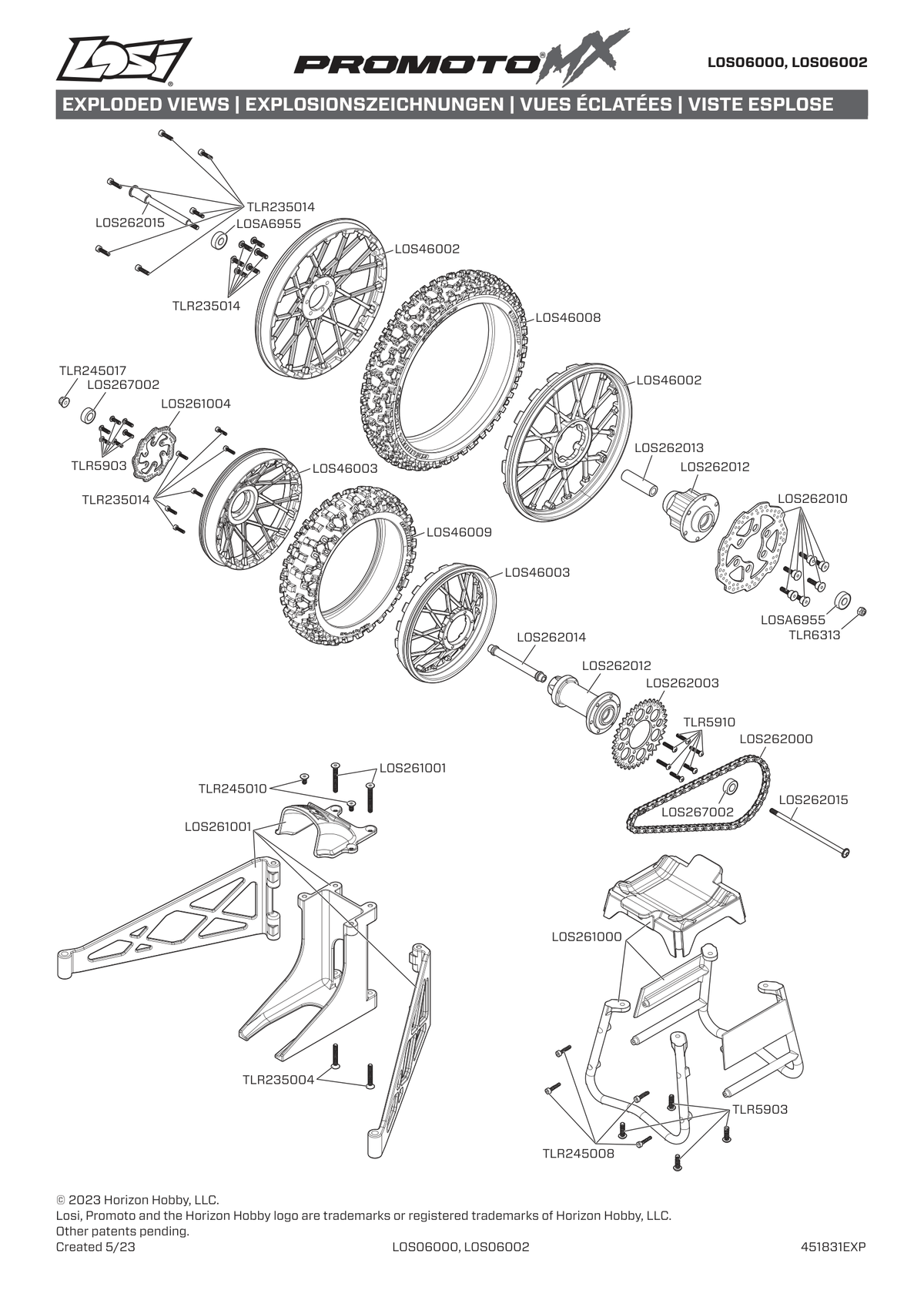 Losi ProMoto MX Wheels