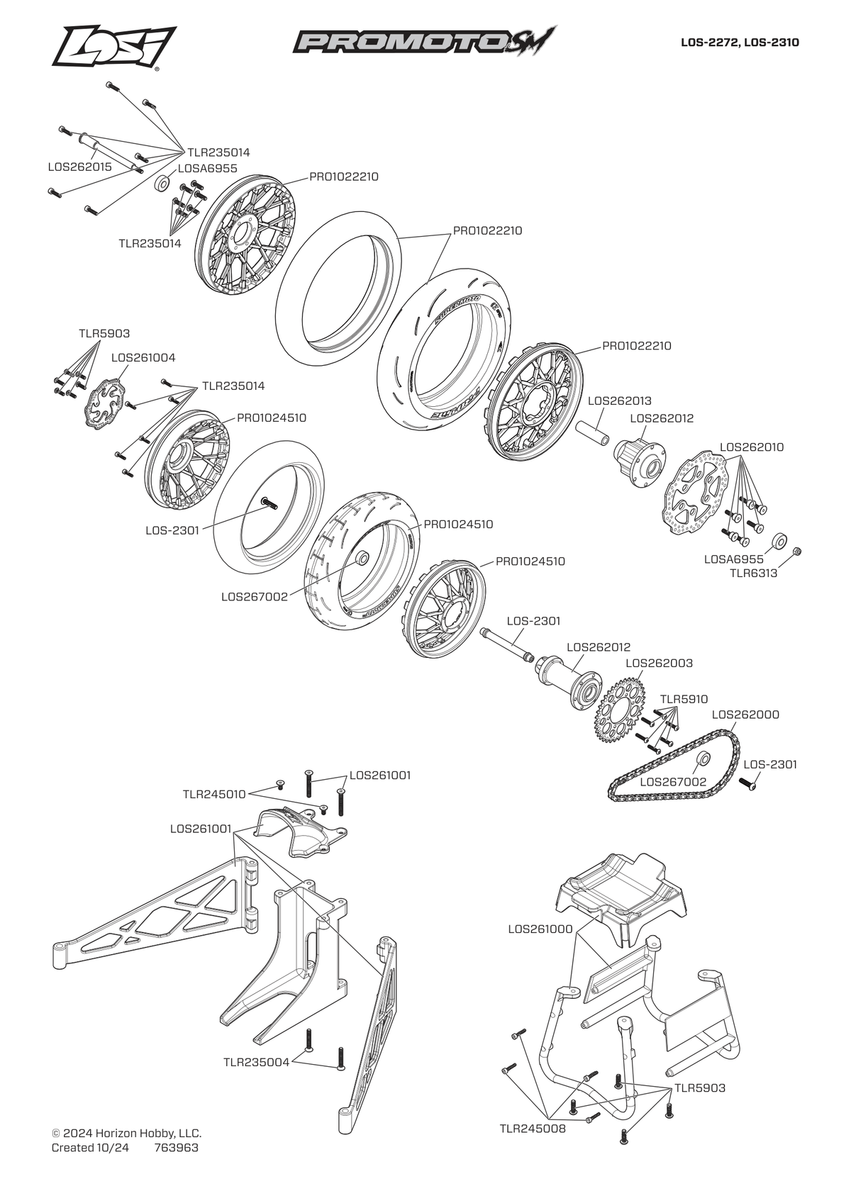 Losi ProMoto SM Wheels