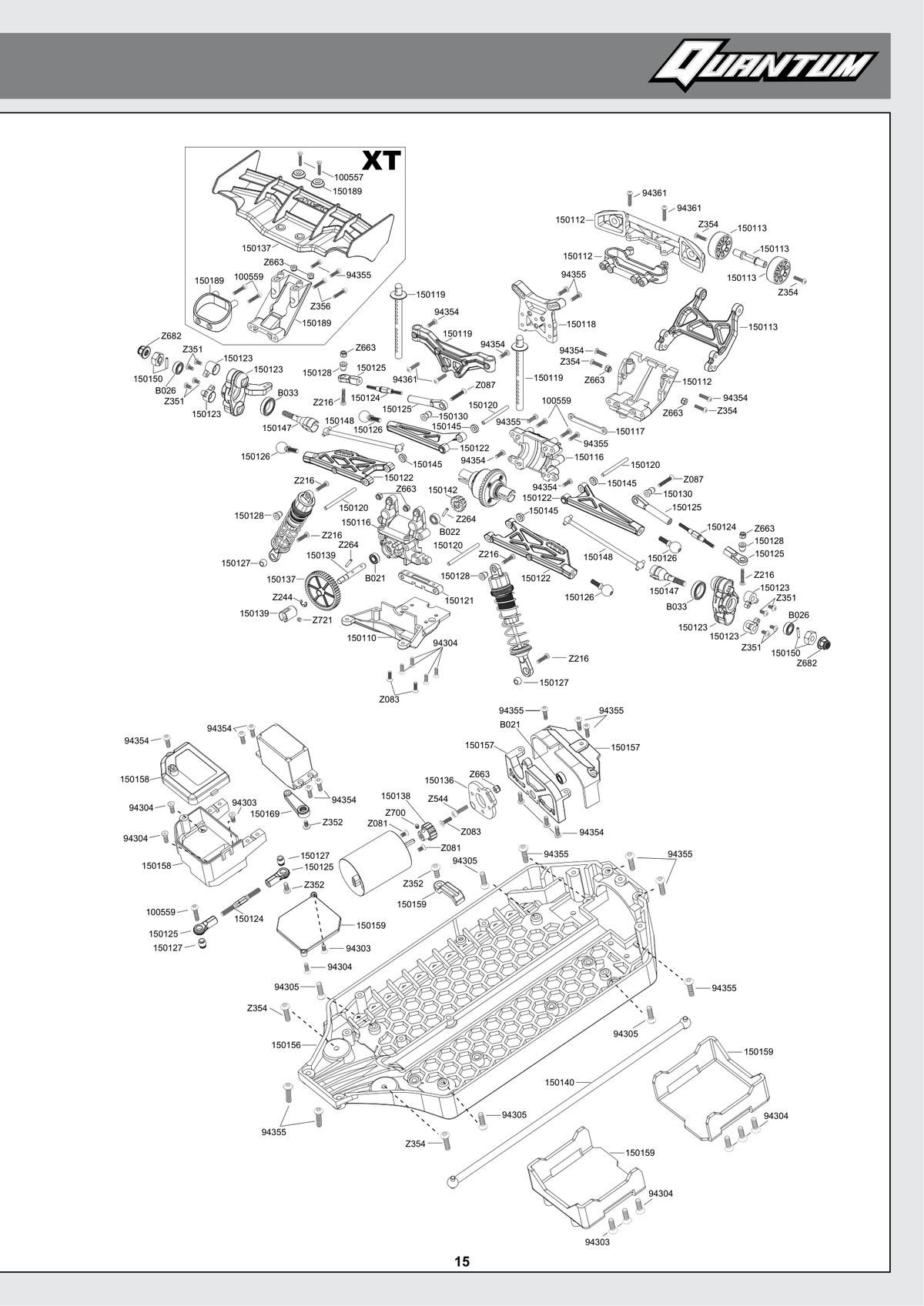 Maverick Quantum XT/MT Rear Assembly & Chassis & Internals
