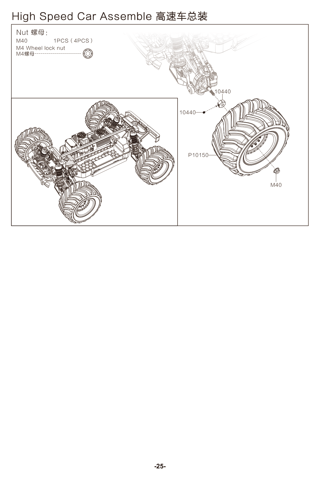 MJX 10210 Wheels
