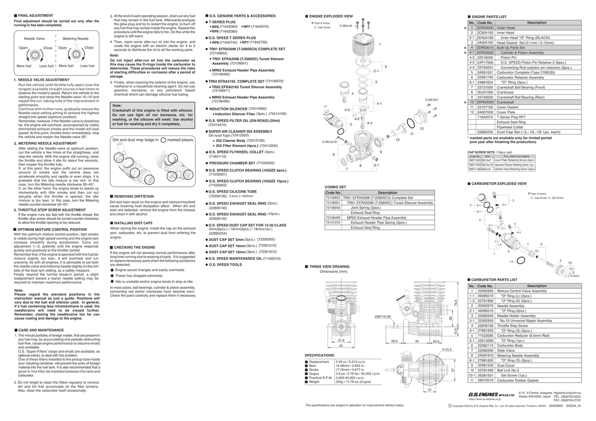 OS R21 Euro II Parts Assembly
