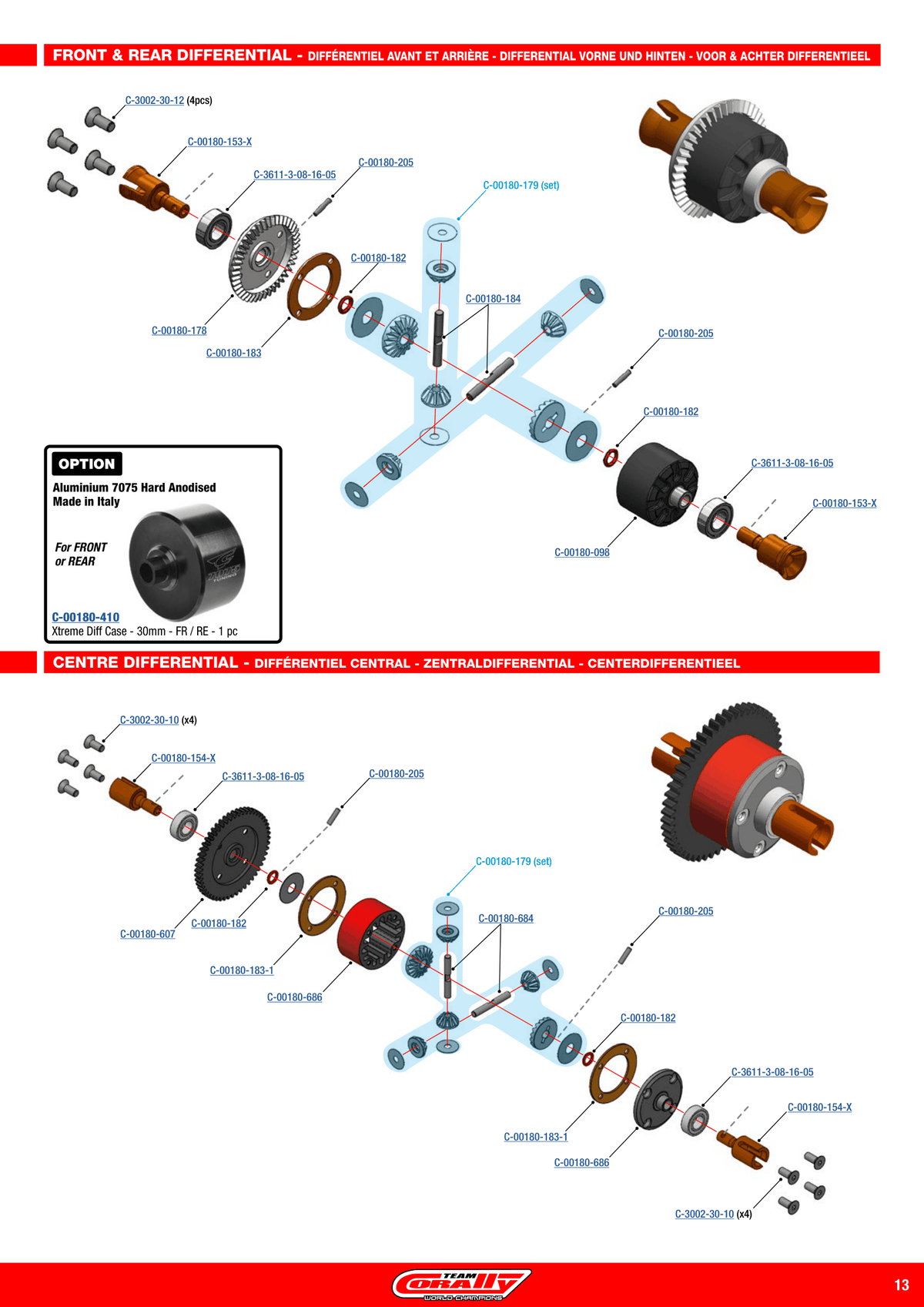Team Corally Asuga XLR 6S Differentials