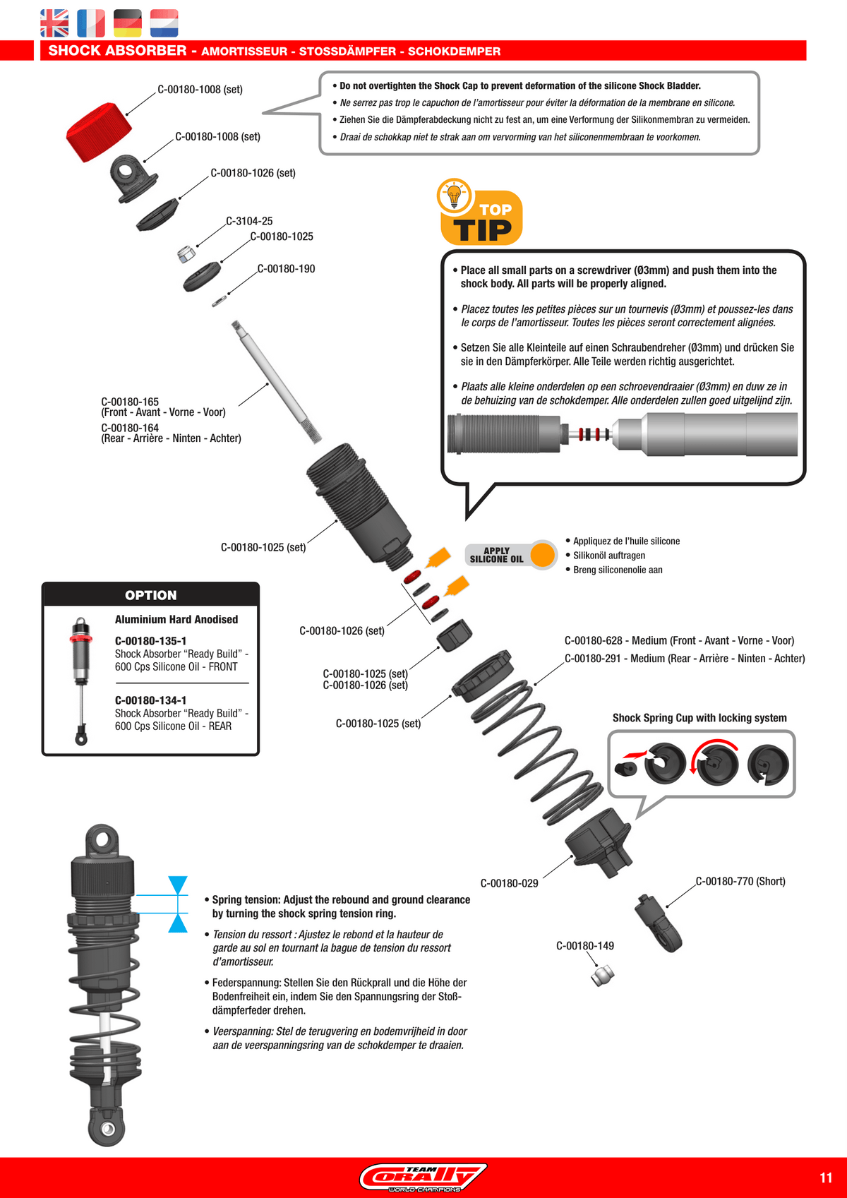Team Corally Kagama 10 XL4S Shocks