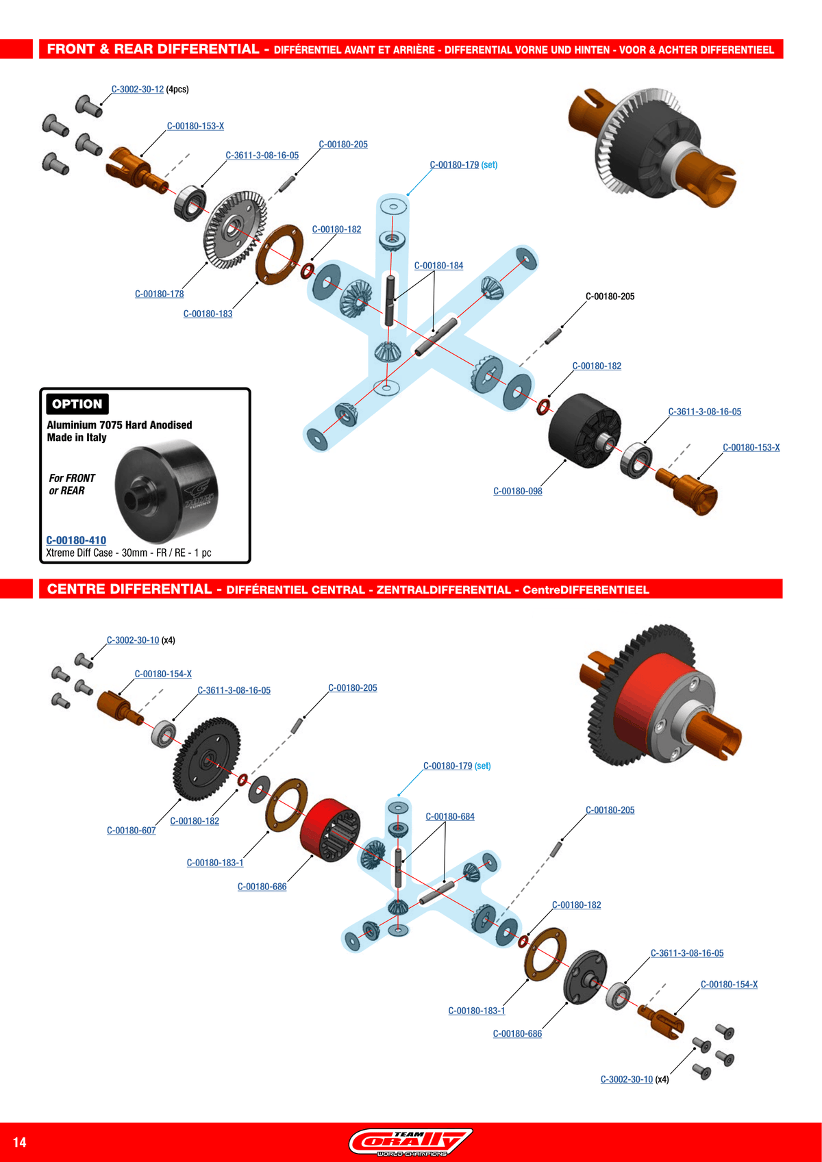 Team Corally Kagama XP 6S Differentials