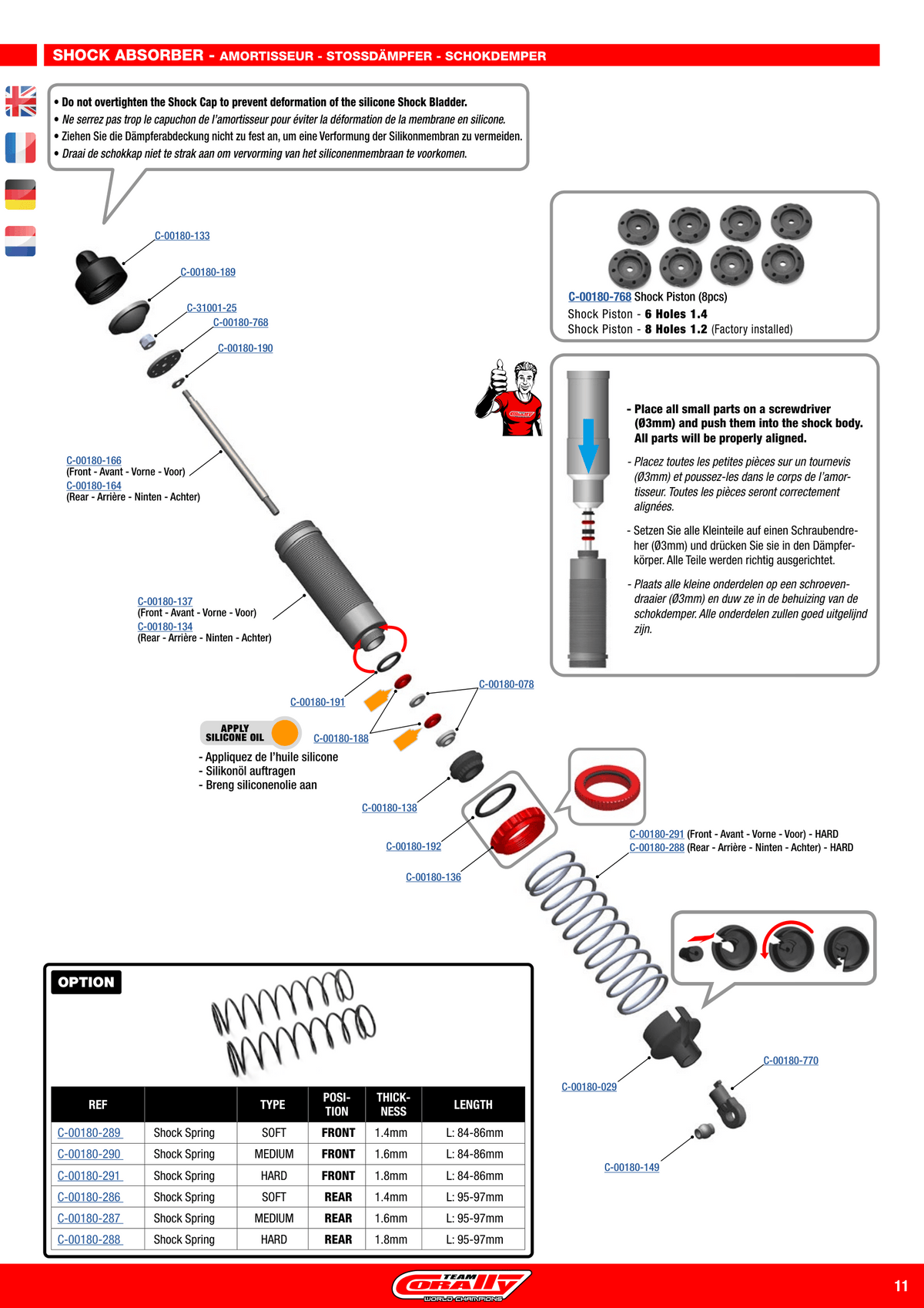 Team Corally Kagama XP 6S Shocks