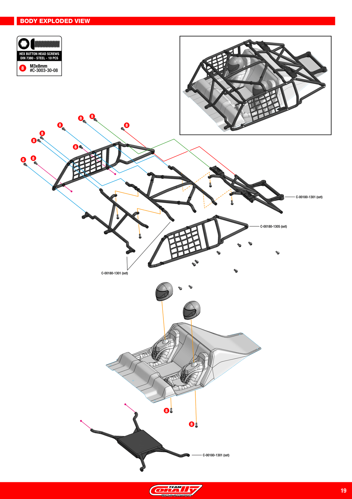 Team Corally Shiroi XP 6S Cage Assembly