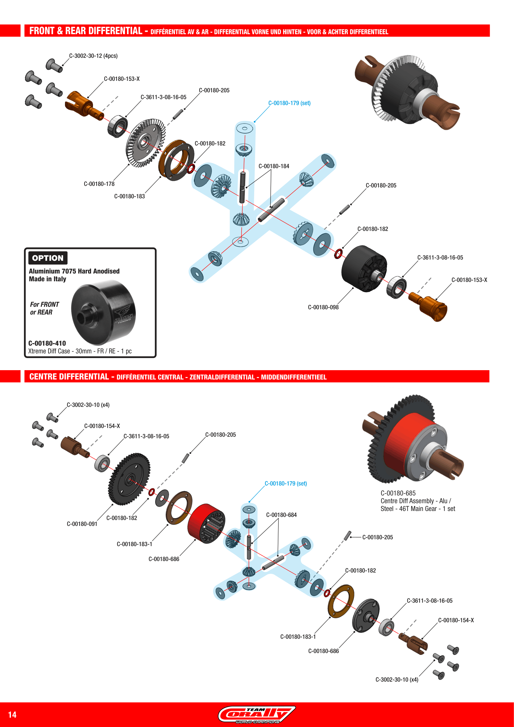 Team Corally Spark XB-6 6S Differentials