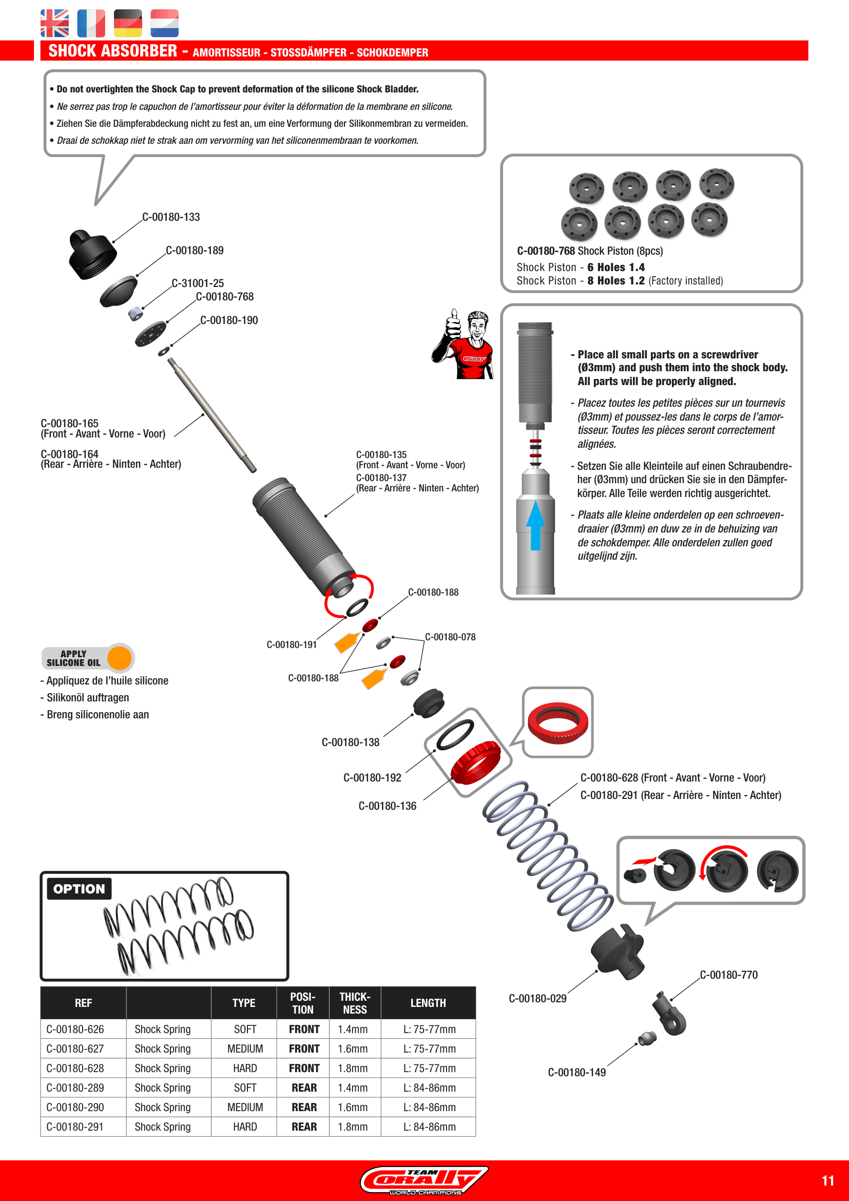 Team Corally Spark XB-6 6S Shocks