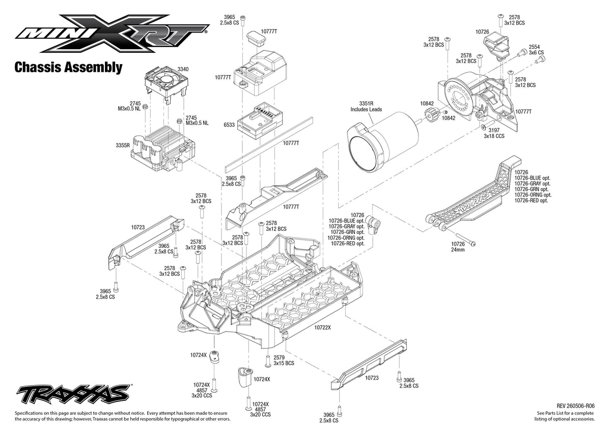 Traxxas Mini XRT Chassis Assembly