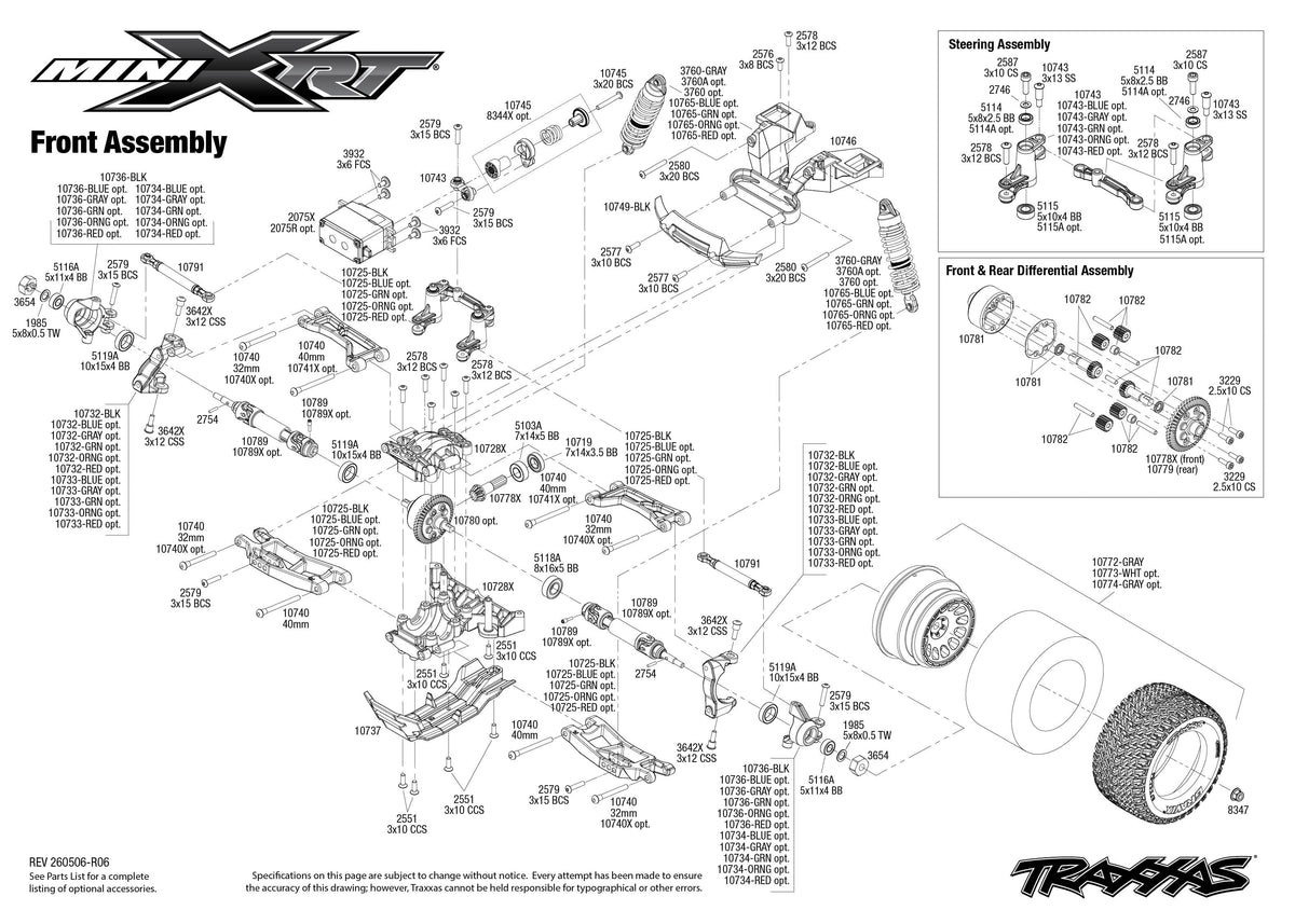Traxxas Mini XRT Front Assembly