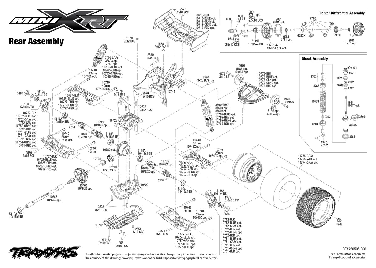 Traxxas Mini XRT Rear Assembly