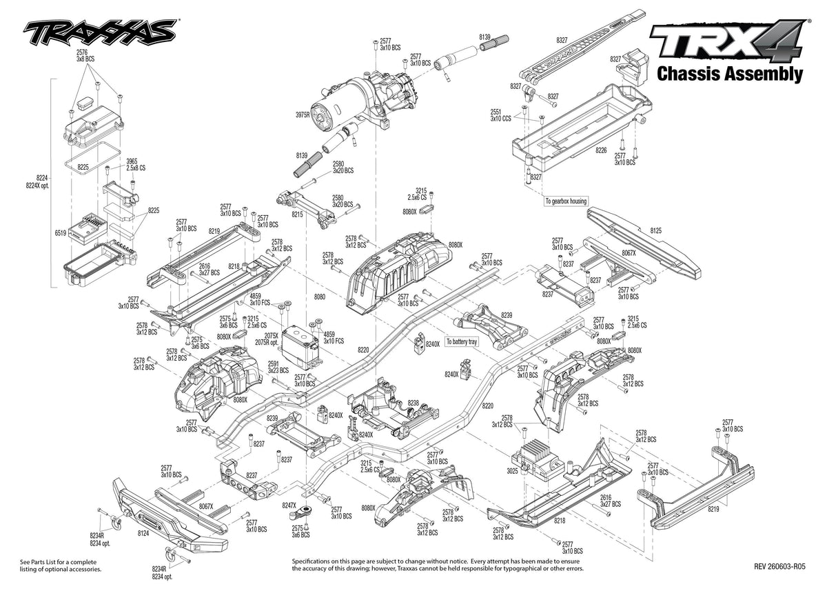 Traxxas TRX-4 Sport Chassis Assembly