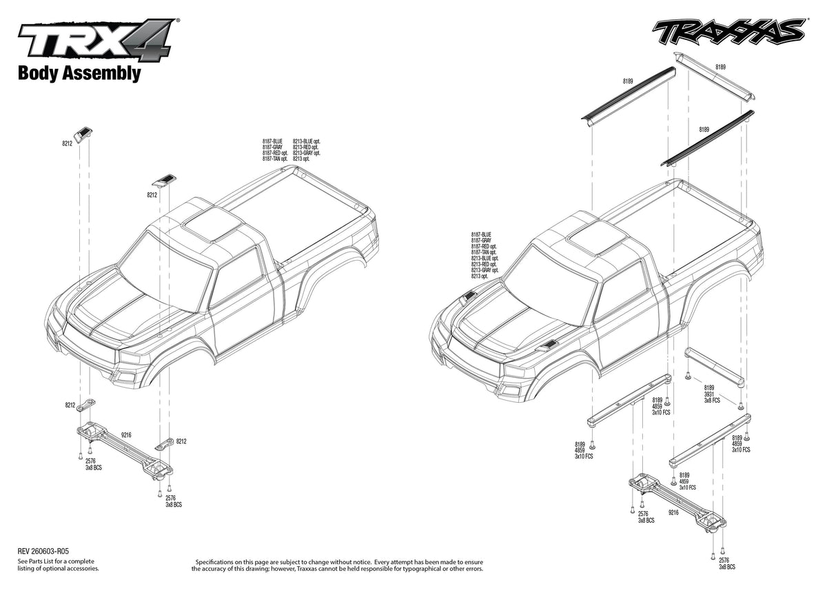 Traxxas TRX-4 Sport Body Assembly