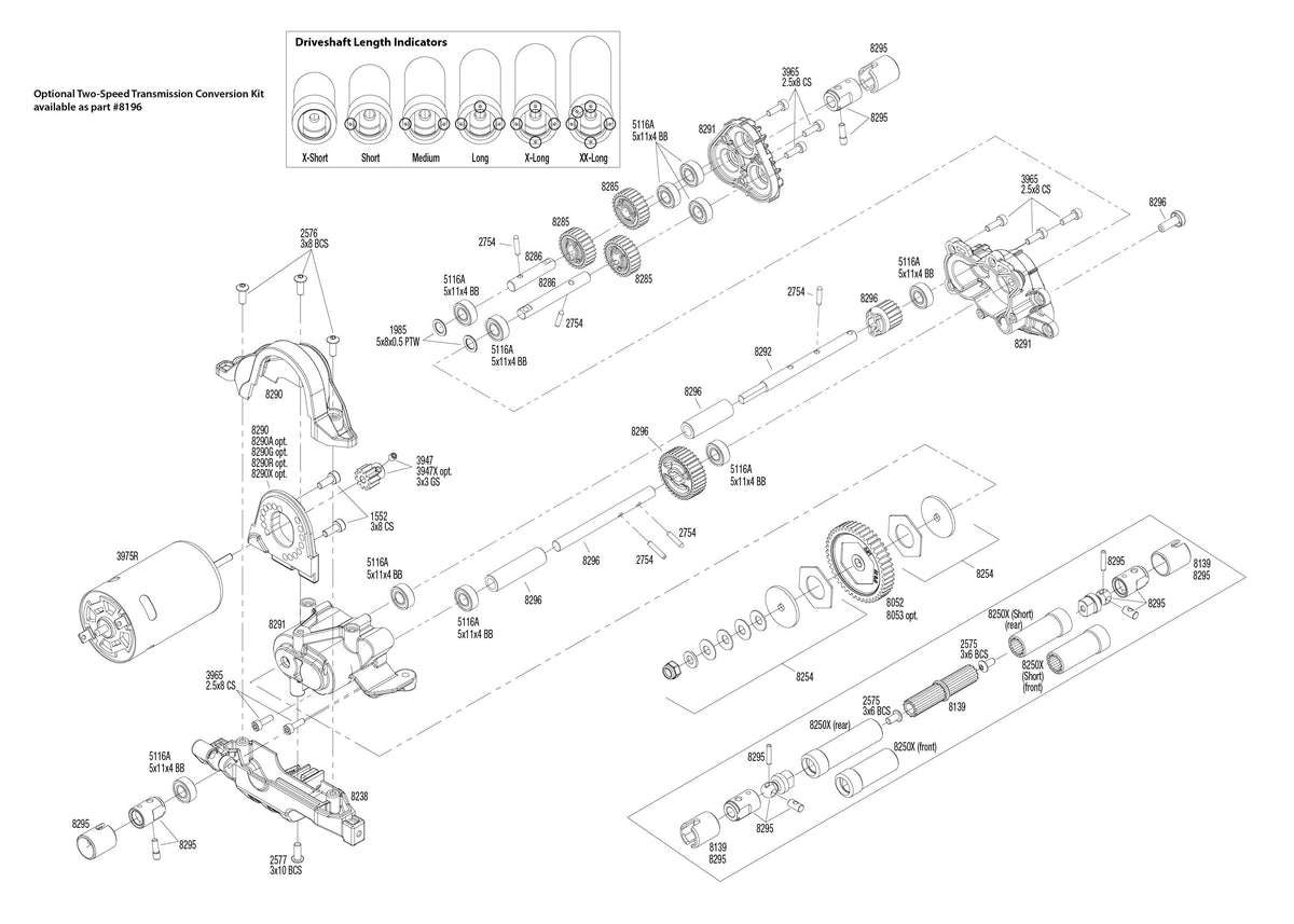 Traxxas TRX-4 Sport Transmission Assembly