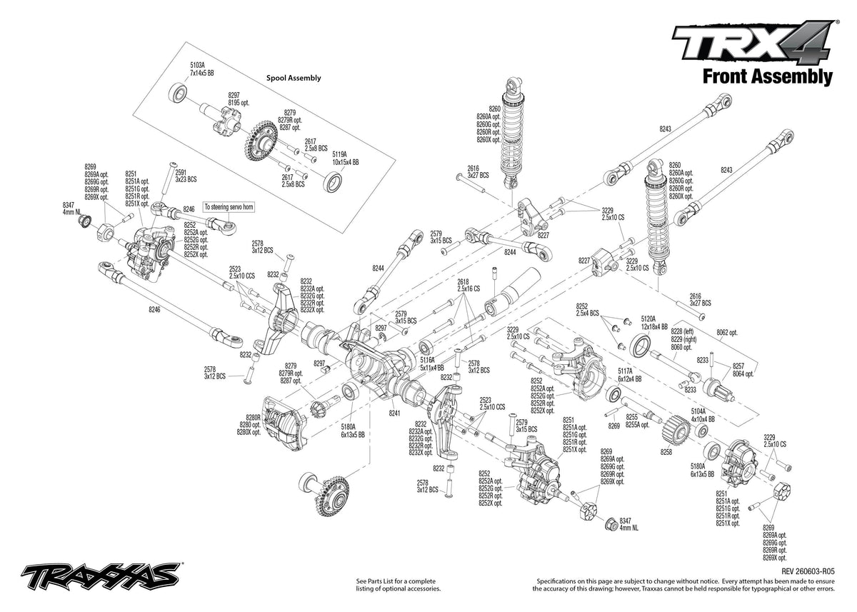 Traxxas TRX-4 Sport Front Assembly
