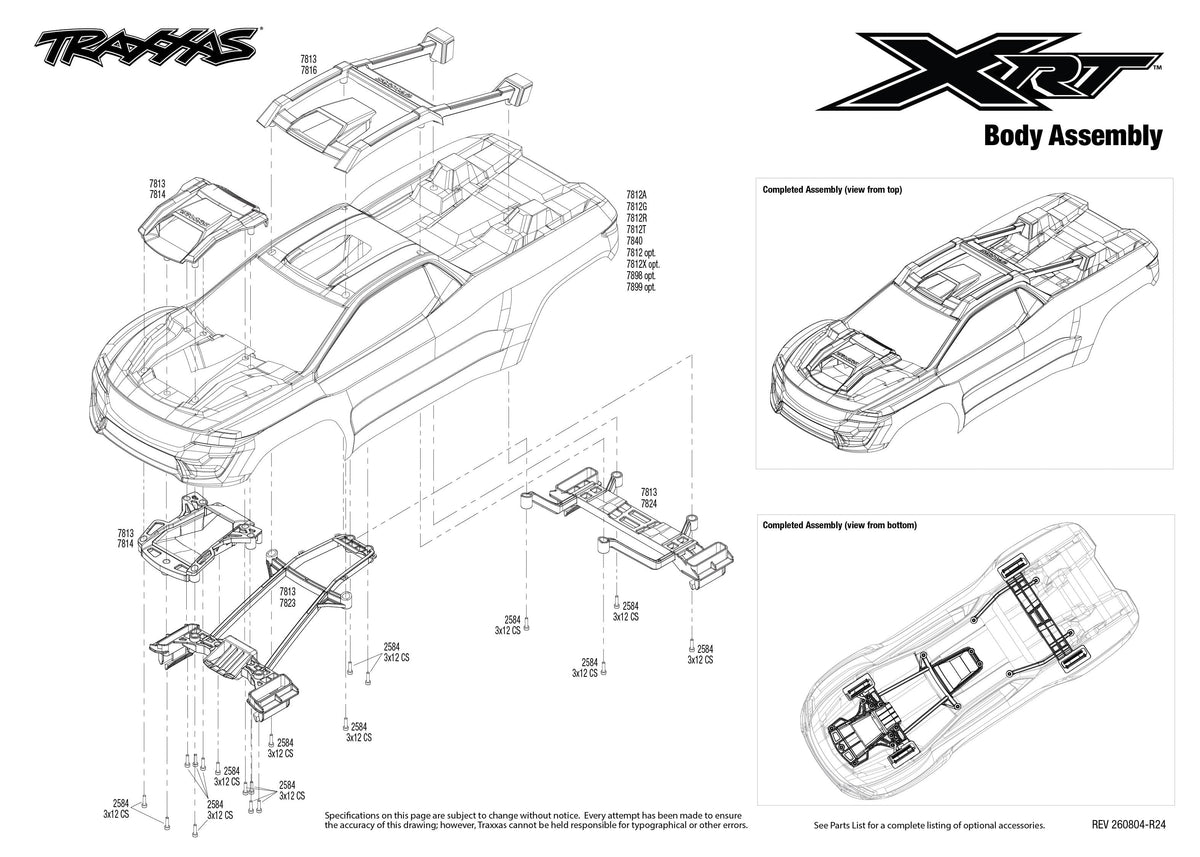Traxxas XRT 78086-4 Body Assembly