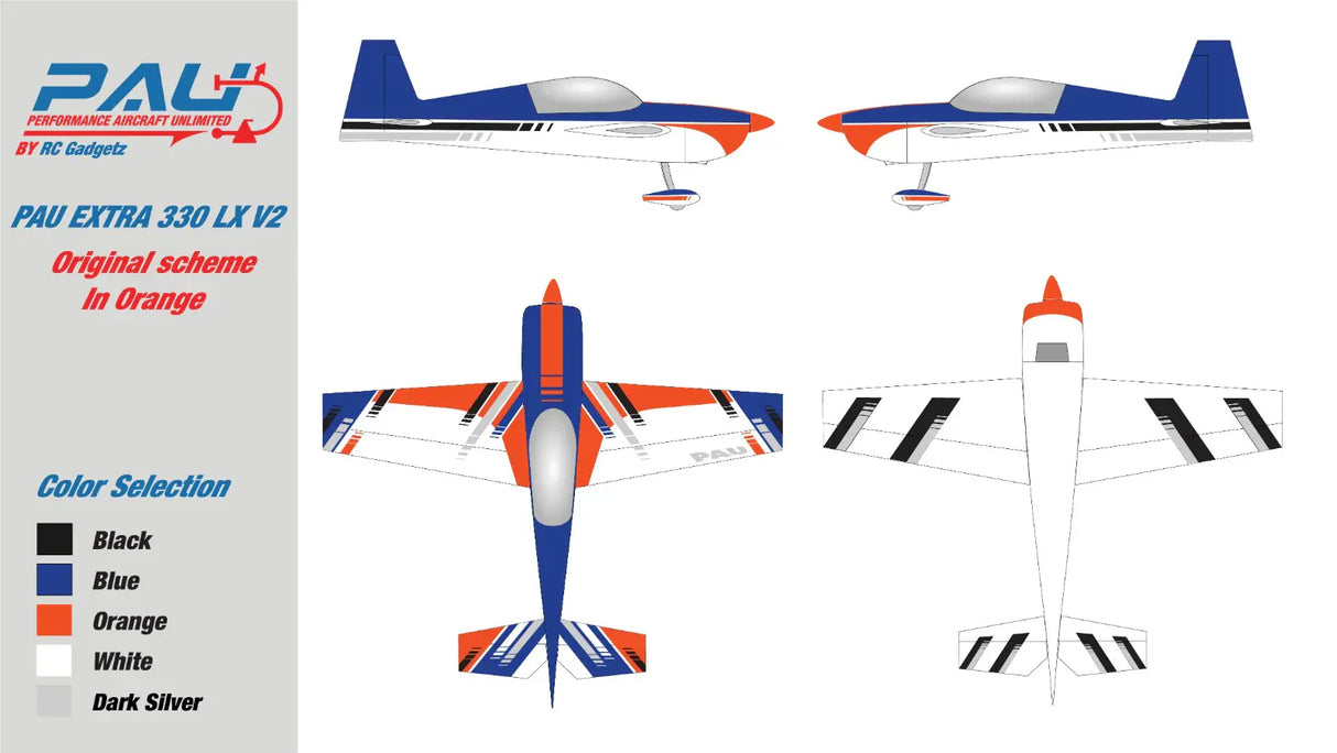 Performance Aircraft Unlimited Extra 330LX 120cc 2.6m ARF - Orange**