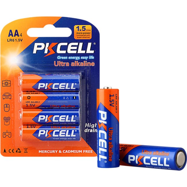 PK Cell AA 1.5v Ultra Digital Heavy Duty Alkaline Batteries (4pcs)