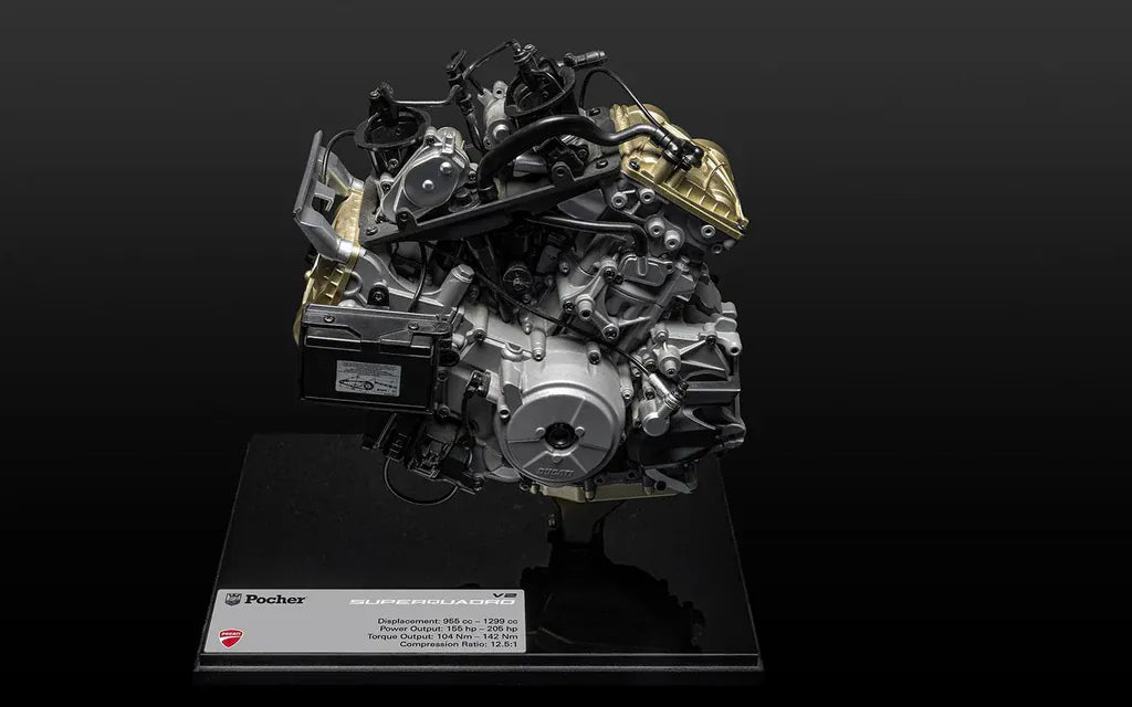 Pocher 1/4 Ducati Superquadro - V2 Engine Model Kit [HKM124]