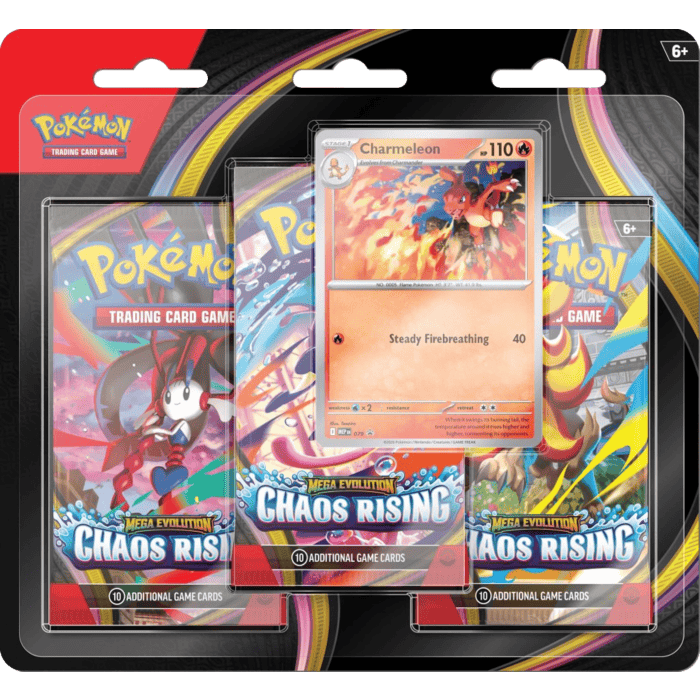 Pokemon TCG Mega Evolutions 4 Chaos Rising Three Booster Blister**