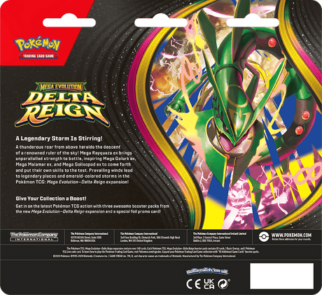 Pokemon TCG Mega Evolutions 6 Delta Reign Three Booster Blister