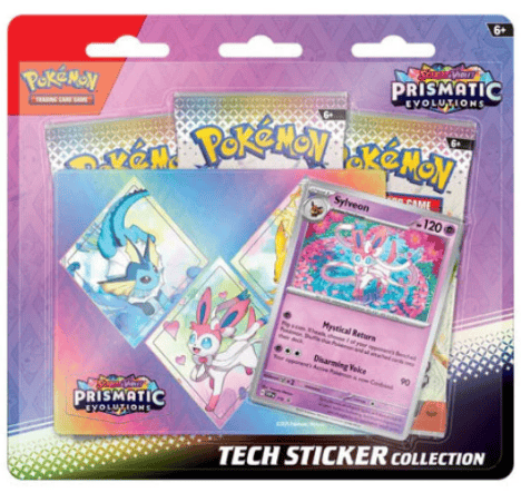 Pokemon TCG Scarlet & Violet 8.5 Prismatic Evolutions Tech Sticker Blister**
