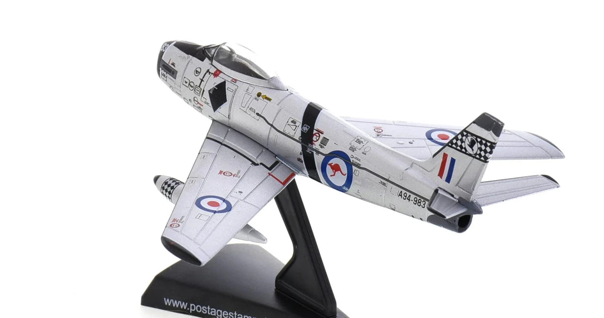 Postage Stamp 1/110 RAAF CAC-27 Sabre Diecast Model