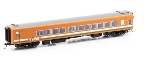 Powerline HO Scale ACZ 256 V/Line White & Green Stripe Z Type Carriage [PC - 515B] - Hobbytech Toys