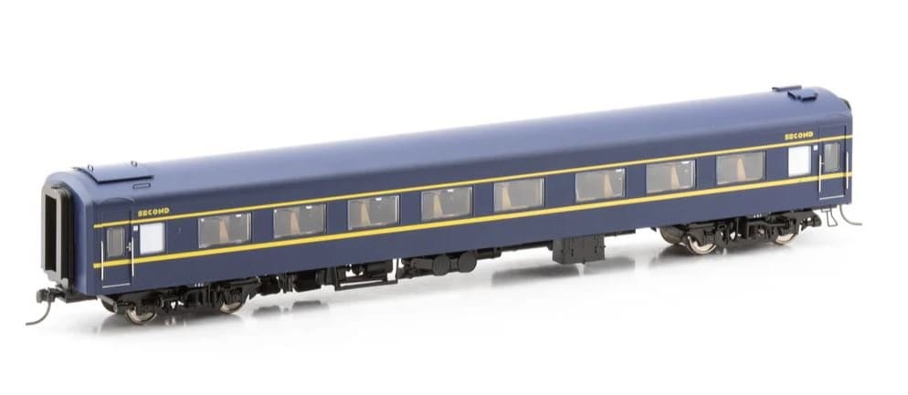 Powerline HO Scale BZ 9 VR Blue and Gold Z Type Carriage Second [PC - 501F] - Hobbytech Toys
