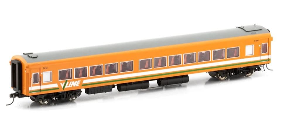 Powerline HO Scale VBK 259 V/Line White and Green Stripe Z Type Carriage [PC - 506A] - Hobbytech Toys