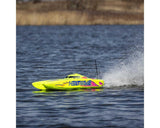 Pro Boat Blackjack 24 V2 Heat Wave brushless catamaran PRB08049T1 running on water