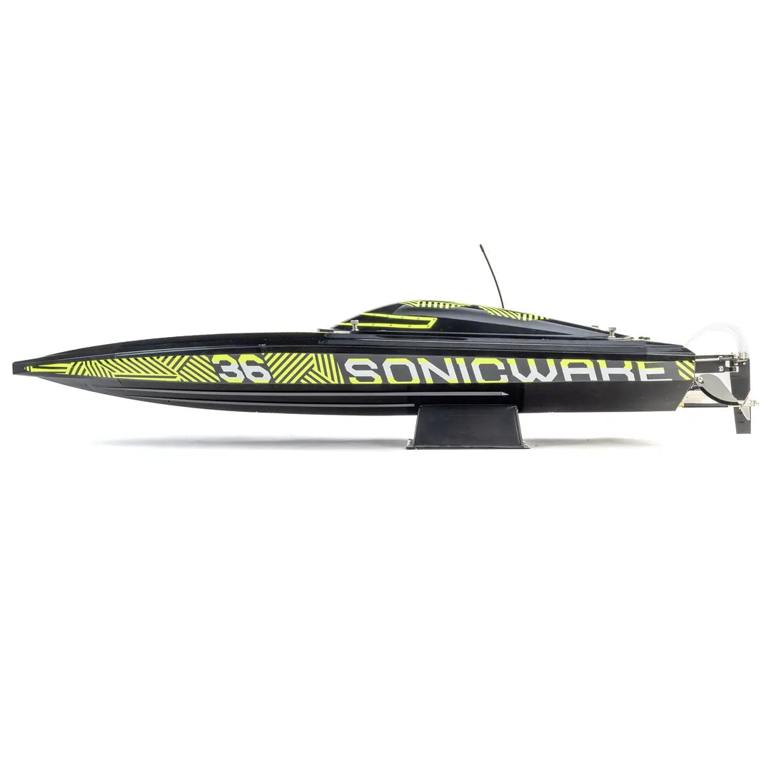 ProBoat Sonicwake 36 V3 Self Righting Deep-V RC Boat, RTR, Black