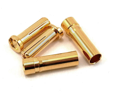 ProTek RC 5.0mm Super Bullet Solid Gold Connectors (2 Male/2 Female) - Hobbytech Toys