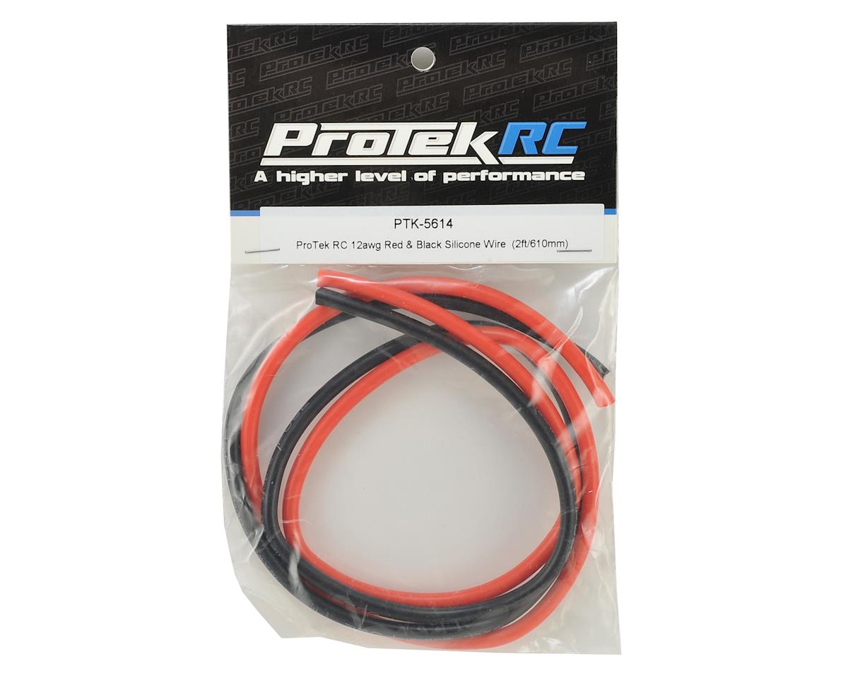 ProTek RC Silicone Hookup Wire (Red & Black) (2ft Each) (12AWG) - Hobbytech Toys