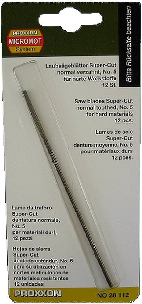 PROXXON 28112 Super-Cut Standard (36 TPI) - Scroll Saw Blades (12pcs) - Hobbytech Toys