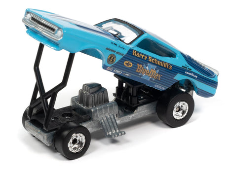 Racing Champions 1/64 1973 Ford Mustang Blue Max Funny Car Diecast Model** - Hobbytech Toys