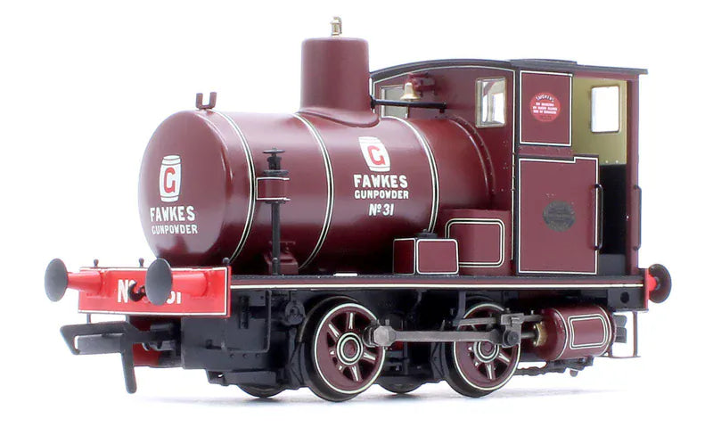 Rapido OO Scale Andrew Barclay Fireless 0-4-0 G. Fawkes Gunpowder Works No.31 Steam Locomotive - DCC Sound [965511]
